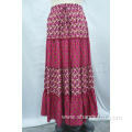 Women's patchwork cotton skirt